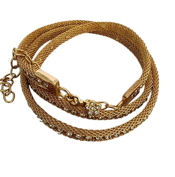 Vintage Gold Mesh Belt with Rhinestones - Picture 15 of 15